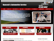 Tablet Screenshot of hancockautomotive.com